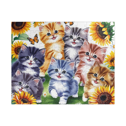 Cute Cat Puzzle - 110, 252, 520, 1014-Piece, Cat Lovers Gift, Animal Enthusiast Decor, Family Fun Activity, Cat-Themed Puzzle 110 pcs (Horizontal) Puzzle The Puzzle Chest