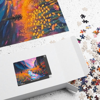 Mountain View Landscape Puzzle, 110-1014 Jigsaw Game for Adults, Colorful Art Puzzle for Relaxation, Nature Lover Gift, Family Fun Activity Puzzle The Puzzle Chest