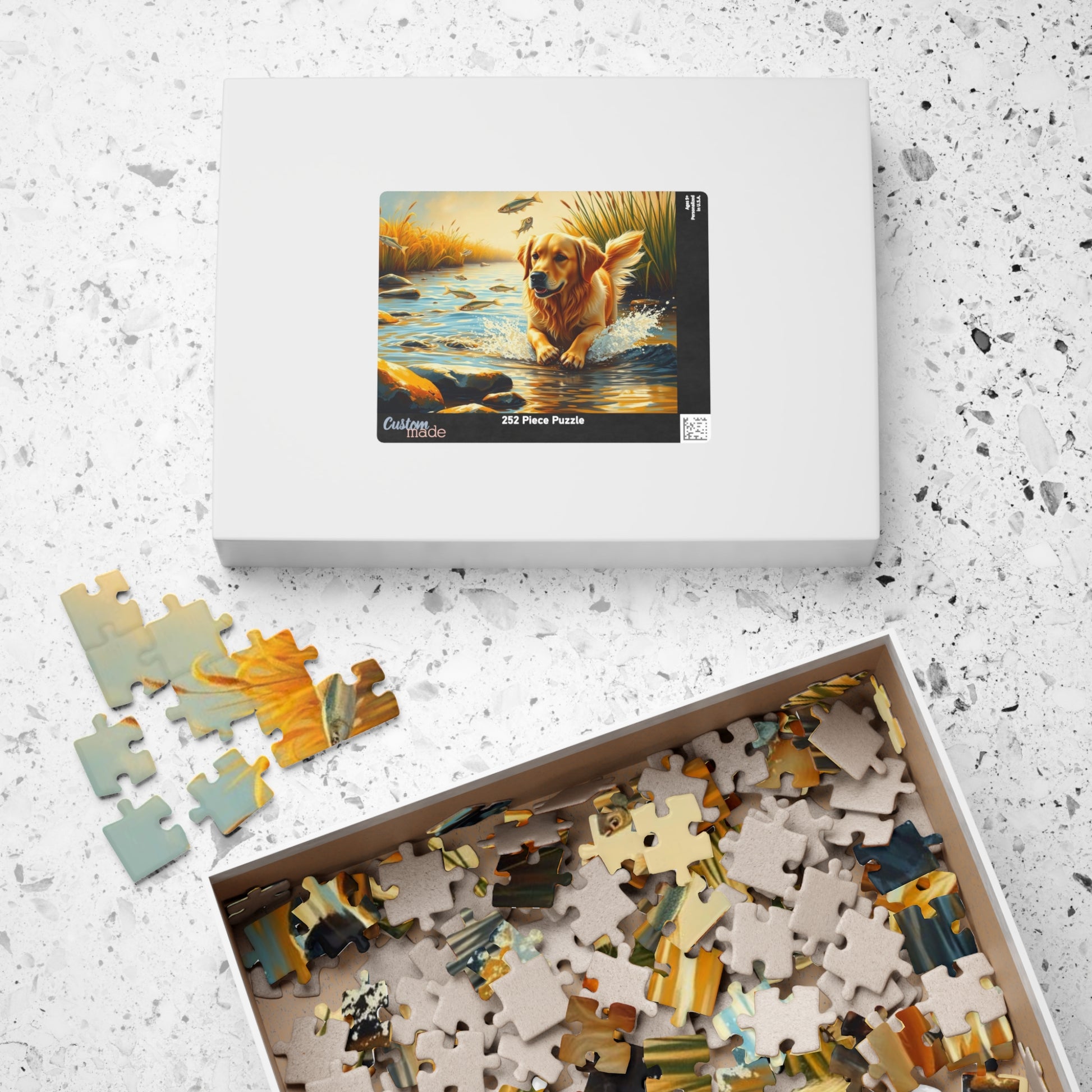 Golden Retriever Jigsaw Puzzle for Adults - Perfect for Dog Lovers, Family Game Nights, Unique Gifts for Friends, Fun Activity Brain Teaser Puzzle The Puzzle Chest