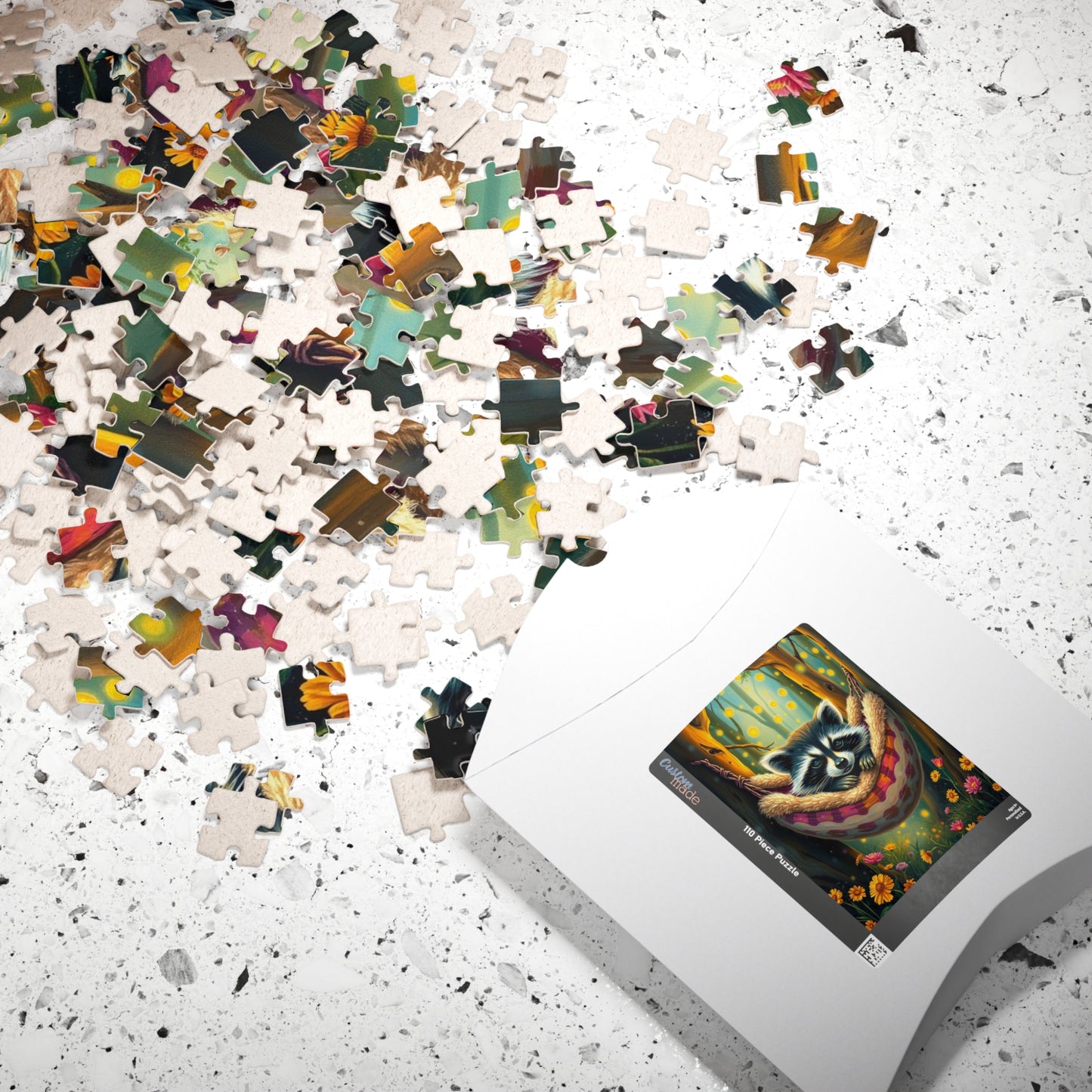 Whimsical Raccoon Puzzle, 110-1014-Piece, Nature-Themed Fun Family Activity, Gift for Animal Lovers, Cozy Home Entertainment, Brain Teaser Puzzle The Puzzle Chest