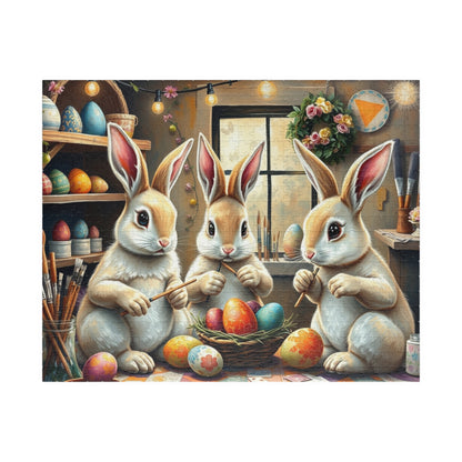 Whimsical Easter Bunny Puzzle, Family Fun Jigsaw Game, Spring Home Entertainment, Holiday Activity, Mindfulness Gift for Friends 520 pcs (Horizontal) Puzzle The Puzzle Chest