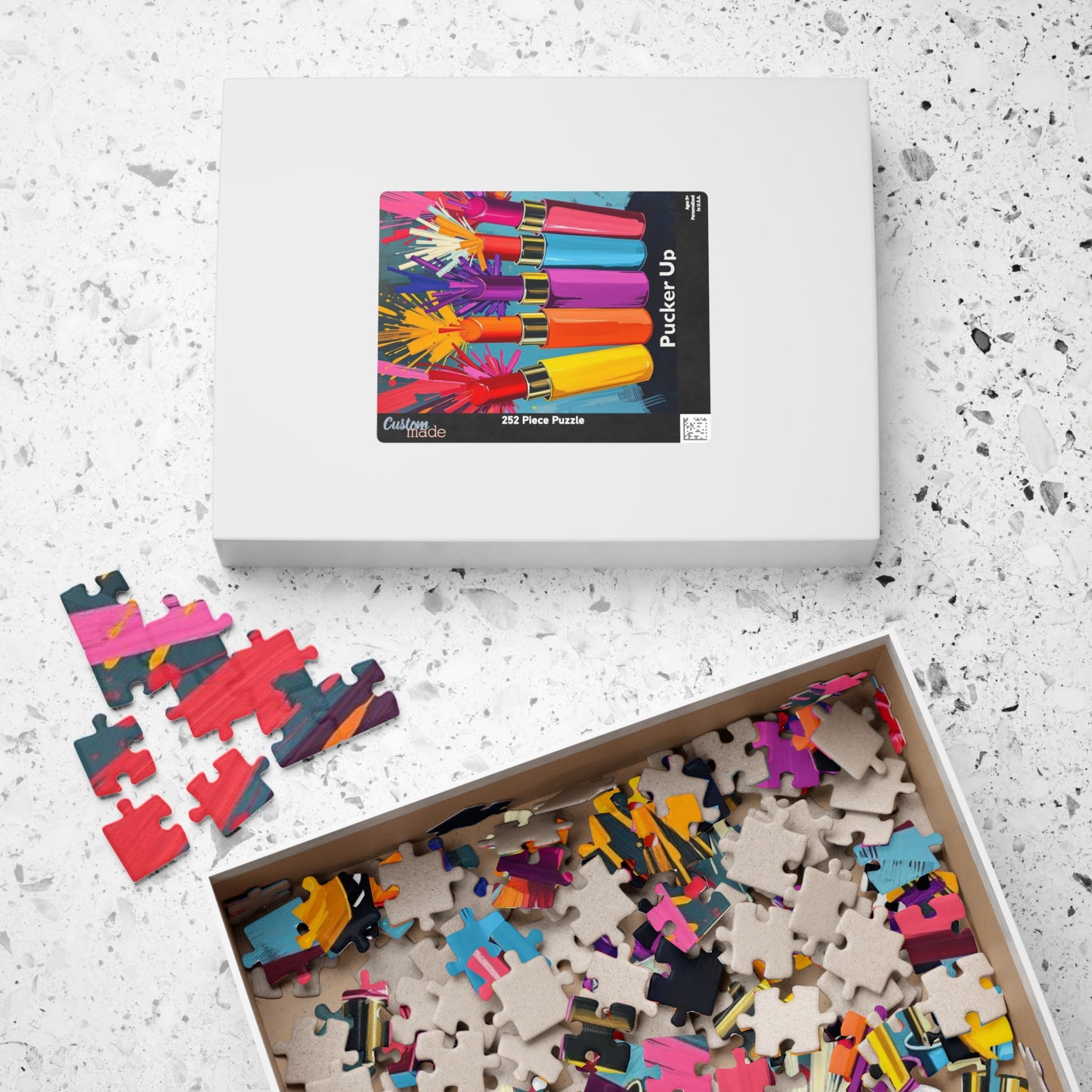 Colorful Makeup Jigsaw Puzzle - Fun Gift for Makeup Lovers, Family Game Night, Beauty Enthusiast, Unique Home Entertainment Puzzle The Puzzle Chest