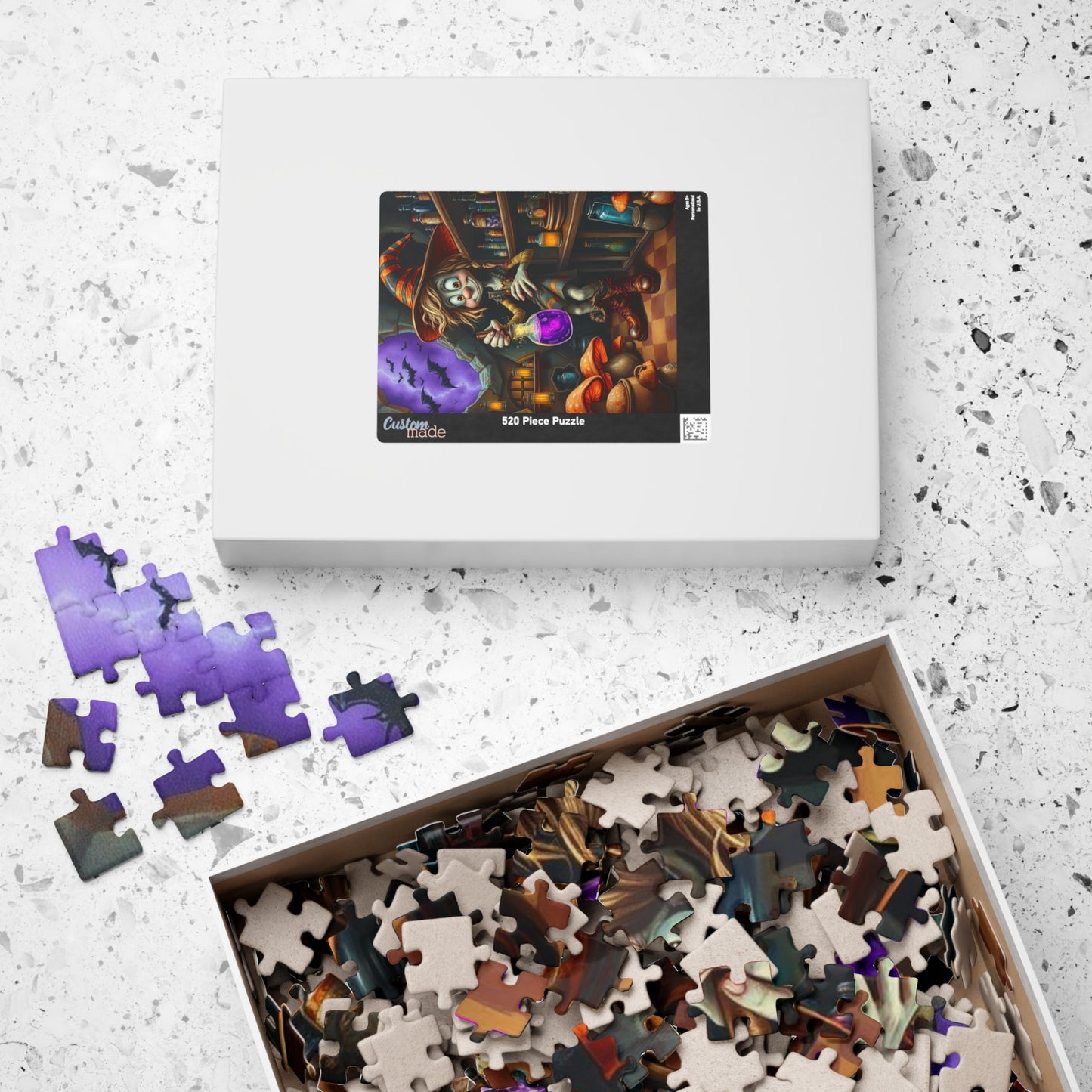 Witchy Potion Jigsaw Puzzle, Halloween Gift for Puzzle Lover, Indoor Adult Mindful Activity, Family or Solo Fun, Seasonal Home Decor