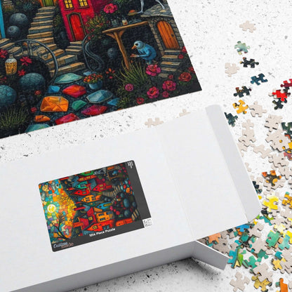 Colorful Halloween Village Jigsaw Puzzle Puzzle The Puzzle Chest