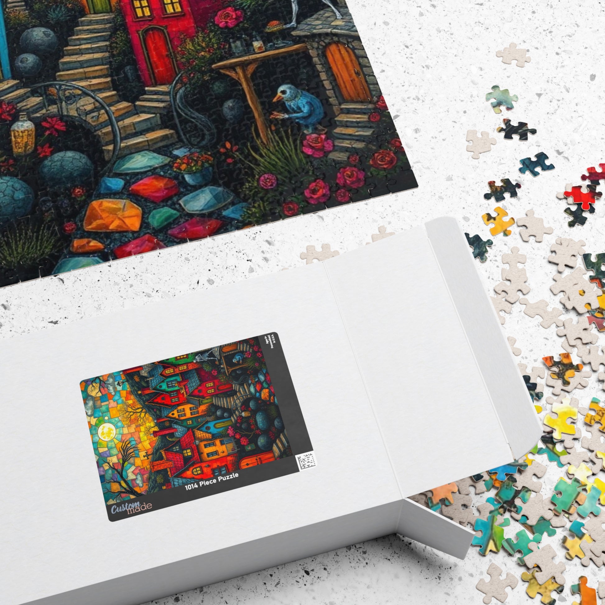 Colorful Halloween Village Jigsaw Puzzle - 110, 252, 520, 1014 Pieces, Cozy Home Decor, Fun Family Activity, Unique Gift Idea The Puzzle Chest