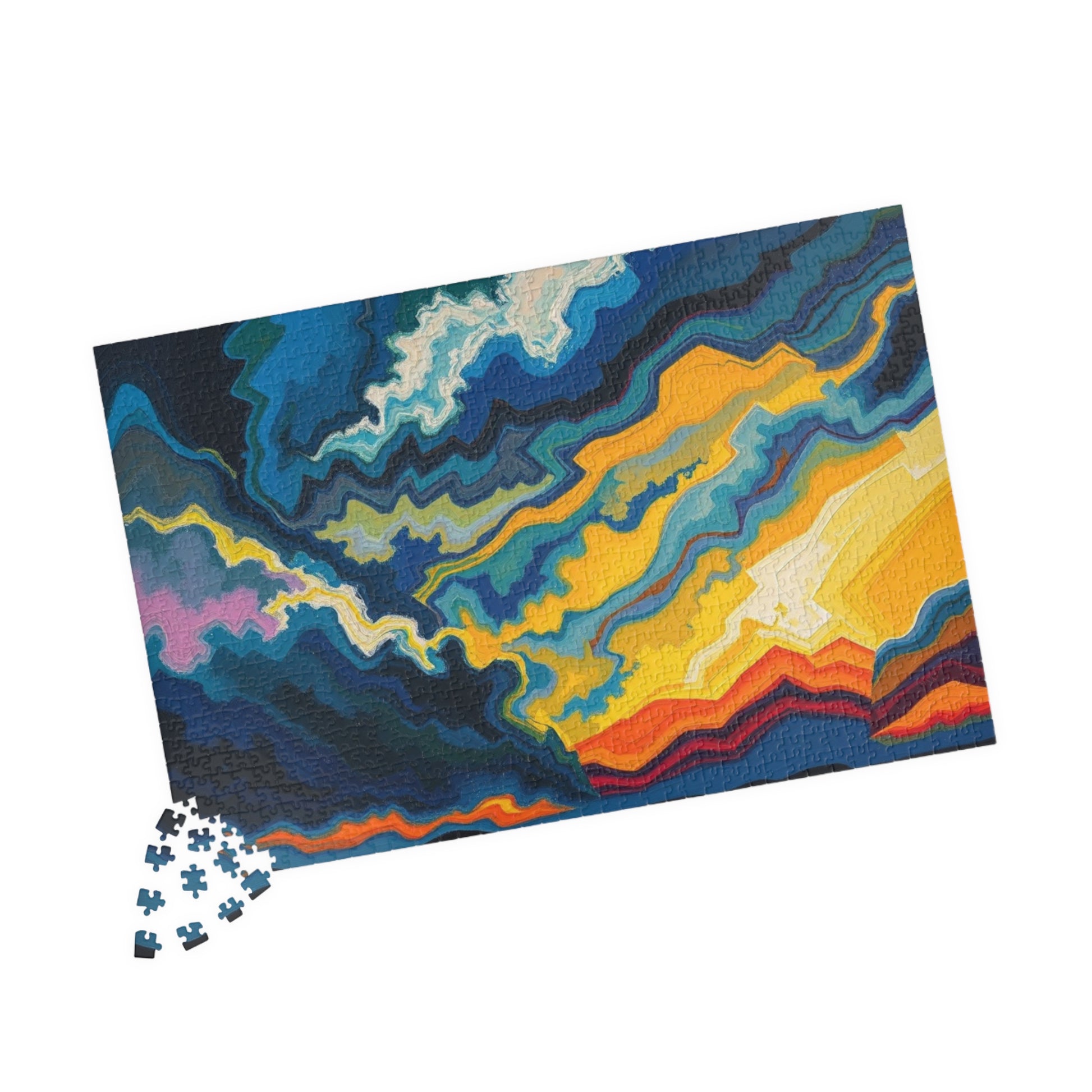 Colorful Abstract Puzzle Artwork, Unique Jigsaw Game for Family Fun, Gift for Art Lovers, Mindful Activity, Home Entertainment Puzzle The Puzzle Chest