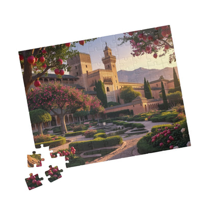 Alhambra Palace Landmark Puzzle, Spanish Architecture Jigsaw Game, Pomegranate Tree Garden, Family Entertainment, Quiet Leisure Activity Puzzle The Puzzle Chest