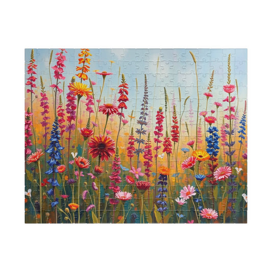 Colorful Floral Jigsaw Puzzle | 110, 252, 520, 1014-piece | Perfect Home Entertainment, Fun Indoor Activity, Brain Teaser, Nature Lover Gift 252 pcs (Horizontal) Puzzle The Puzzle Chest