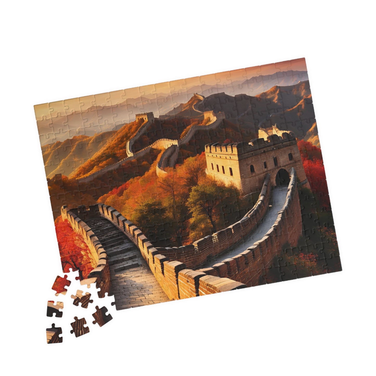 Great Wall of China Jigsaw Puzzle, Autumn Nature Landscape Tabletop Game, Puzzle Enthusiasts History Lovers, Fun Family Activity Game Night Puzzle The Puzzle Chest