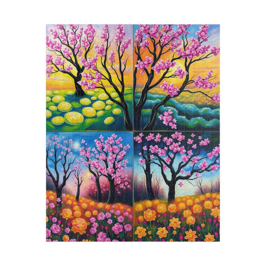 Four-Quadrant Landscape Puzzle - Nature Themed Collage Jigsaw for Adults, Ideal for Family Bonding, Mental Exercise, Gift for Friends 520 pcs (Vertical) Puzzle The Puzzle Chest