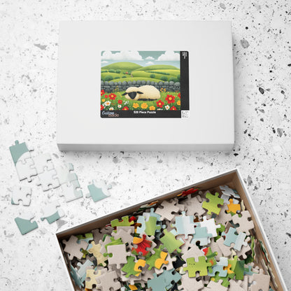 Sheep in Wildflower Meadow Puzzle | 120/252/500-Piece Jigsaw Puzzle The Puzzle Chest