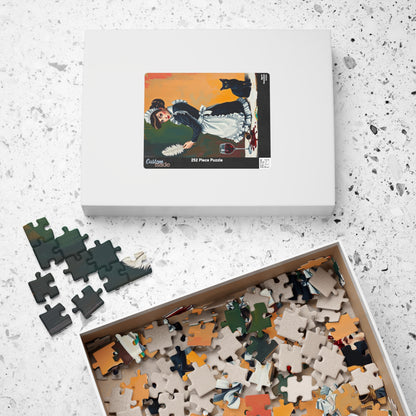 Vintage Maid Jigsaw Puzzle 110-1014 Piece | Retro Pop Art, Home Entertainment, Gift for Cat Lovers, Puzzle Night, Unique Collectible Puzzle The Puzzle Chest