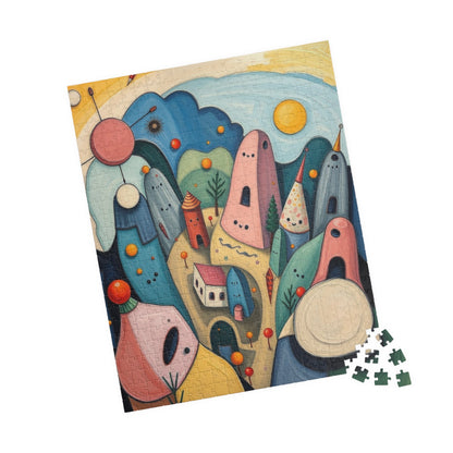 Whimsical Landscape Jigsaw Puzzle, 110-1014 Pieces Fantasy Village, Colorful Artwork, Creative Activity for Family or Solo Fun, Mindful Gift Puzzle The Puzzle Chest