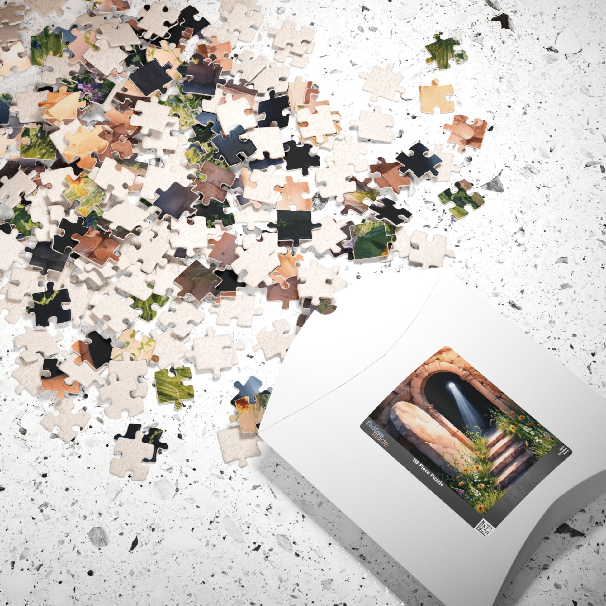 Religious Themed Puzzle, Bible Stone Tomb Puzzle, Christian Puzzle Enthusiasts, Easter Gift, Spiritual Jigsaw, Resurrection Scene Puzzle Puzzle The Puzzle Chest