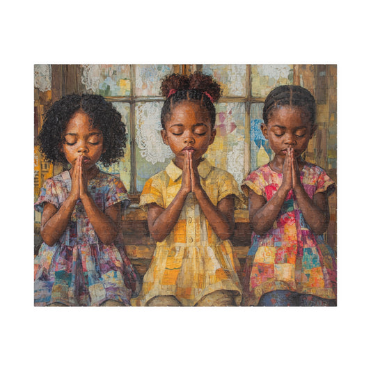 Praying African American Children Puzzle | Afrocentric Jigsaw Puzzle 110-1014 Pieces