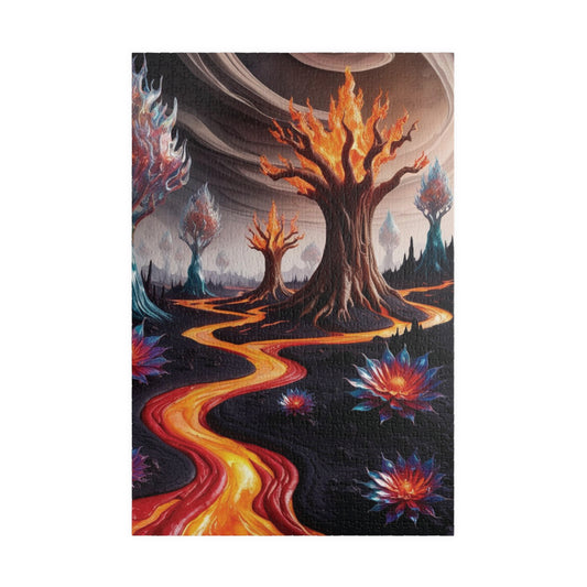 Lava Garden Puzzle, Trippy Fantasy Alien Landscape Jigsaw, Unique Surreal Art, 110 252 1014-Piece Adult Challenging Puzzle Lover Gift, Hobby 1014 pcs (Vertical) Puzzle The Puzzle Chest