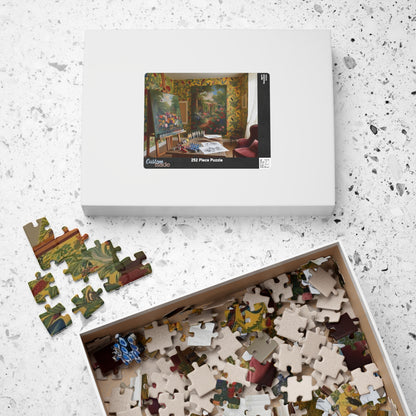 Garden Artist Studio Puzzle - Nature Scene Jigsaw Game for Adult Relaxation, Frameable Home Decor, Gift, Garden Lovers, Creative Challenge