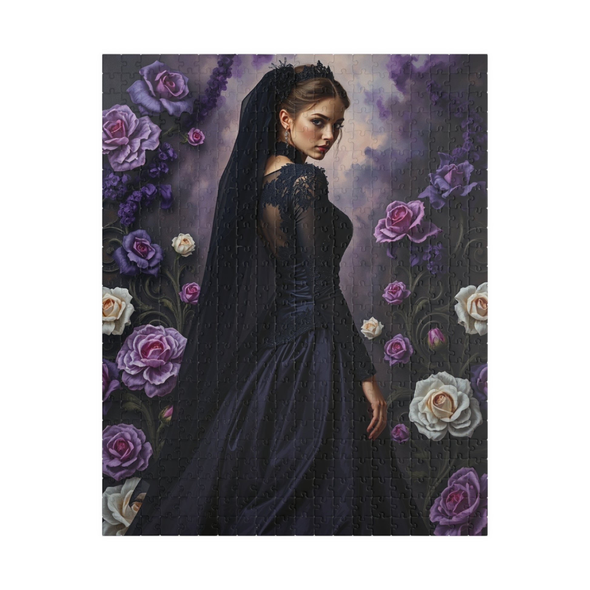 Dark Elegance Art Puzzle, Gothic Puzzle, Puzzle Gift for Adults, Unique Home Décor, Family Game Night, 110-1014 Pieces 520 pcs (Vertical) Puzzle The Puzzle Chest