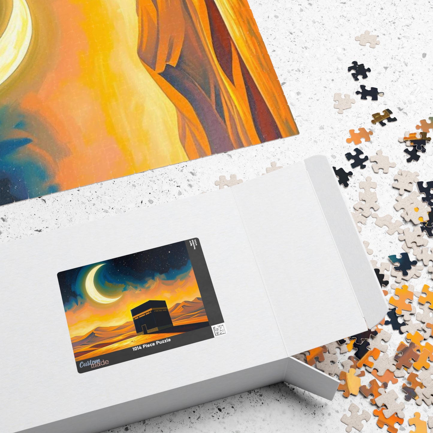 Islamic Jigsaw Puzzle - Kaaba Desert Oasis | Perfect for Family Game, Gift for Friend Muslim, Relaxation Home Entertainment, or Celebrations