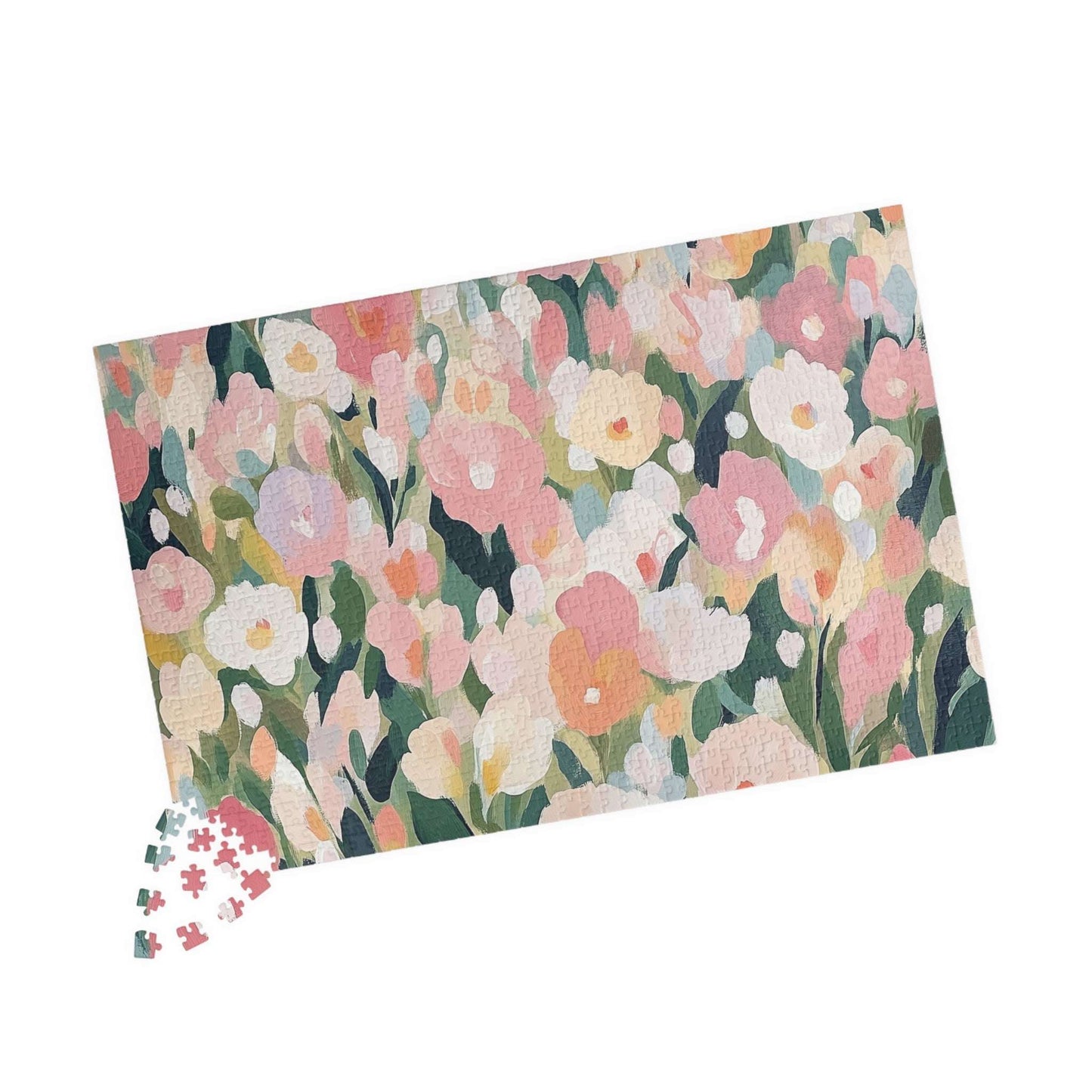 Floral Garden Jigsaw Puzzle — Pastel Flower Blooms