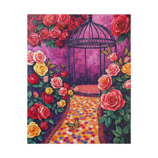 Rose Garden Mosaic Puzzle, 110-1014 Pieces Floral Jigsaw Game for Relaxation, Gift for Flower Lover, Frameable Home Decor, Solo Fun, Mindful 110 pcs (Vertical) Puzzle The Puzzle Chest