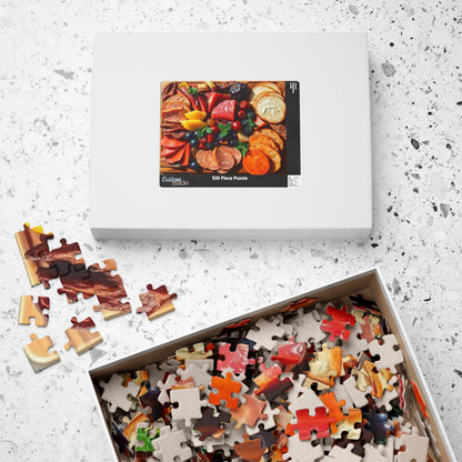 Gourmet Charcuterie Jigsaw Puzzle, Food Lover Gift, Family Game Night Brain Teaser, Unique Home Entertainment, Kitchen Table Activity Puzzle The Puzzle Chest