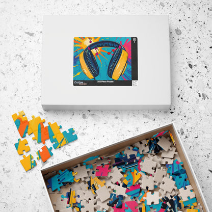 Colorful Music Headphones Puzzle - Pop Art Jigsaw Puzzle for Adult Home Entertainment, Fun Gift for Music Lovers, Birthday Gift for Friends Puzzle The Puzzle Chest