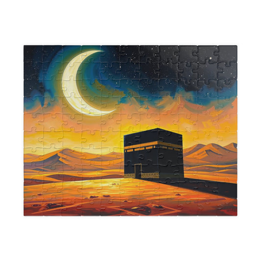 Islamic Jigsaw Puzzle - Kaaba Desert Oasis | Perfect for Family Game, Gift for Friend Muslim, Relaxation Home Entertainment, or Celebrations