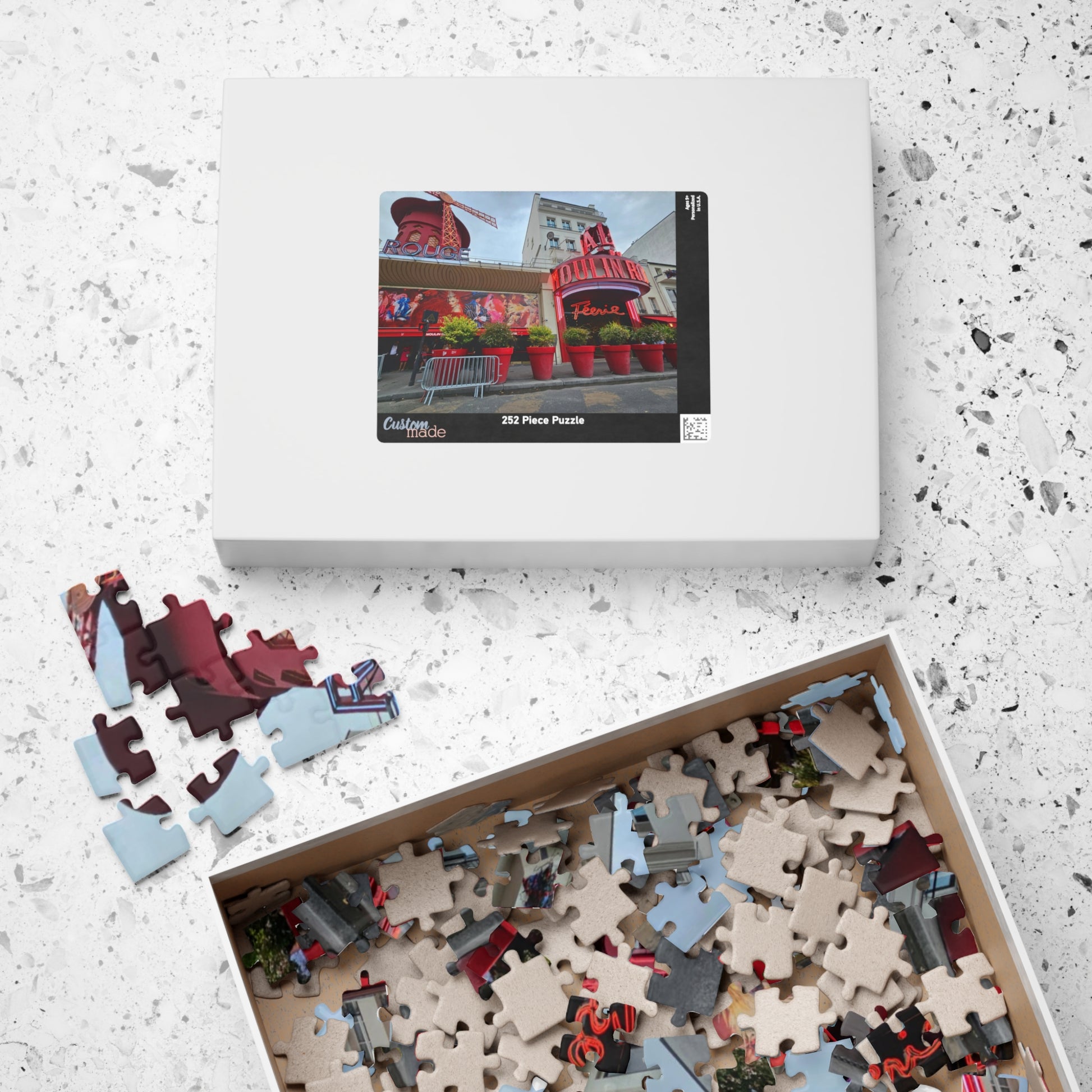 Moulin Rouge Jigsaw Puzzle - Famous French Landmark, Paris France Architecture, Realistic View Puzzle The Puzzle Chest