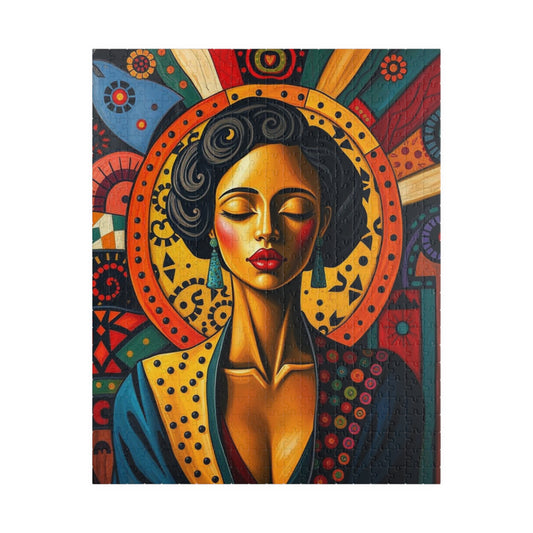 Artistic Black Woman Puzzle, Colorful Meditation Art Jigsaw, Puzzle Gift for Friend, Family Game Nights, Mindfulness Activity 520 pcs (Vertical) Puzzle The Puzzle Chest