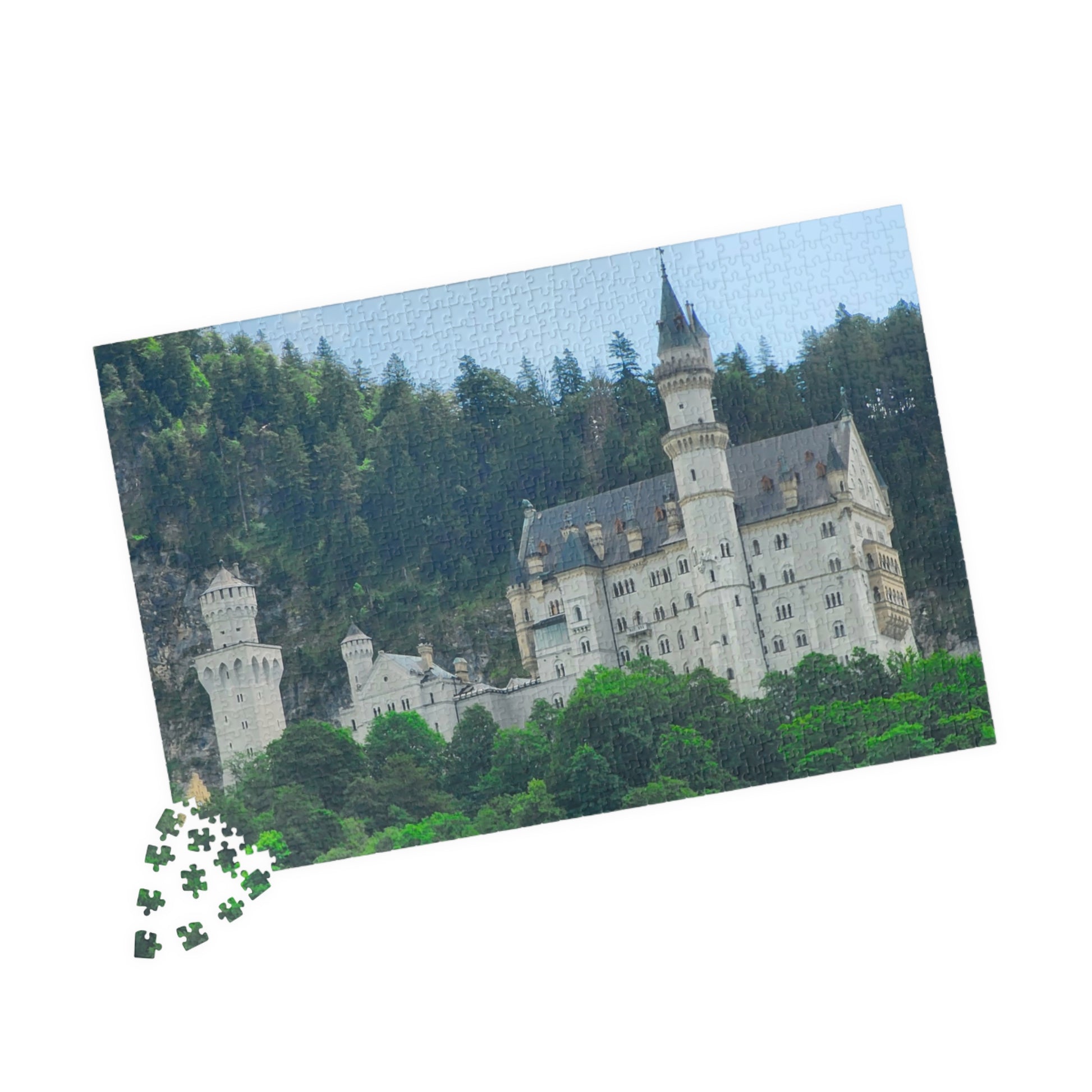 Neuschwanstein Castle Jigsaw Puzzle - Historical Landmark, Germany Bavarian Landscape Realistic Summer View, Alps German Architecture 1014 pcs (Horizontal) Puzzle The Puzzle Chest