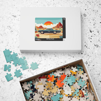 Retro Muscle Car Desert Sunset Puzzle | 110-1014 Piece Jigsaw