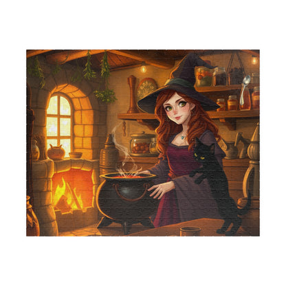 Enchanting Witch Jigsaw Puzzle for Cozy Nights, Perfect for Halloween, Solo Fun or Family Night, Gift for Puzzle Lovers 520 pcs (Horizontal) Puzzle The Puzzle Chest