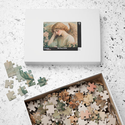 Sleeping Angel Puzzle - Floral Religious Jigsaw, Christian