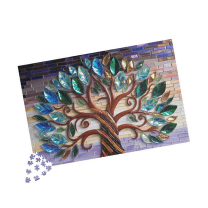 Tree of Life Mosaic Jigsaw Puzzle, Artistic Game for Puzzle Enthusiasts, Mindfulness Activity, Relaxation Gift, Stained Glass Art Home Decor Puzzle The Puzzle Chest