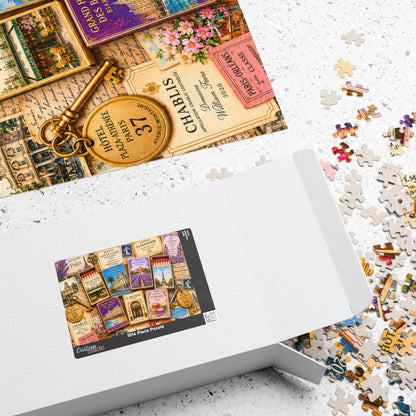 Colorful France Matchbook Puzzle | Paris Travel Memorabilia Jigsaw | French Café Collection Challenge | European Nostalgia Puzzle The Puzzle Chest