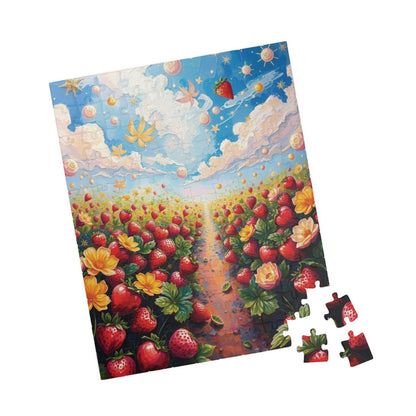 Strawberry Patch Jigsaw Puzzle, Magical Fruit Garden, Fun Family Activity, Relaxing Pastime, Best Gift for Puzzle Enthusiasts, Mindfulness Puzzle The Puzzle Chest