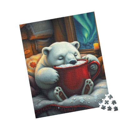 Cozy Polar Bear Jigsaw Puzzle, Winter Vibes Home Entertainment, Fun Family Game, Gift for Adult Puzzle Lovers, Holiday Activity for Animal Lover Puzzle The Puzzle Chest