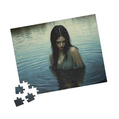 The Veil Between Gothic Jigsaw Puzzle, Mystical Reflection, Enigmatic Water Scene, Gothic Art Print, Gift for Friend, Solo Fun, Game Nights Puzzle The Puzzle Chest