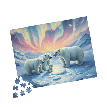 Polar Auror Jigsaw Puzzle - Polar Bear Winter, Cozy Family Game Night, 110-1014 Pieces, Holiday Birthday Gift for Friends, Arctic Art
