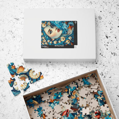 Mosaic Portrait Oceanic Goddess Puzzle, 110-1014 Piece Nautical Jigsaw Game, Unique Gifts, Mermaid Lovers, Relaxing Activity, Creative Fun Puzzle The Puzzle Chest