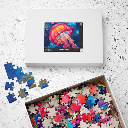 Colorful Jellyfish Jigsaw Puzzle, Vibrant Ocean Artwork, Family Game Night, Friend Gift for Sea Lovers, Fun Activity for Adults Puzzle The Puzzle Chest