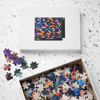 Floral Butterfly Collage Puzzle Whimsical, Colorful Butterflies Wildflowers Jigsaw Game, Family Bonding Activity, Nature Lover Gift Puzzle The Puzzle Chest