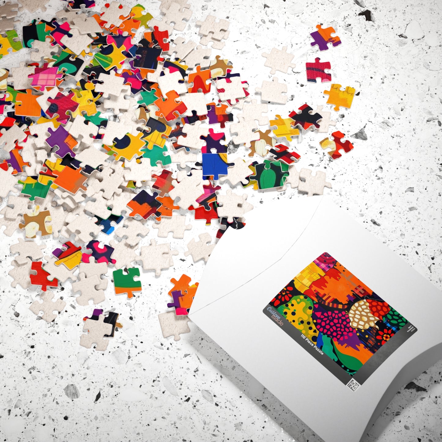 Colorful Abstract Jigsaw Puzzle - Modern Art Geometric Shapes Jigsaw Game Puzzle The Puzzle Chest