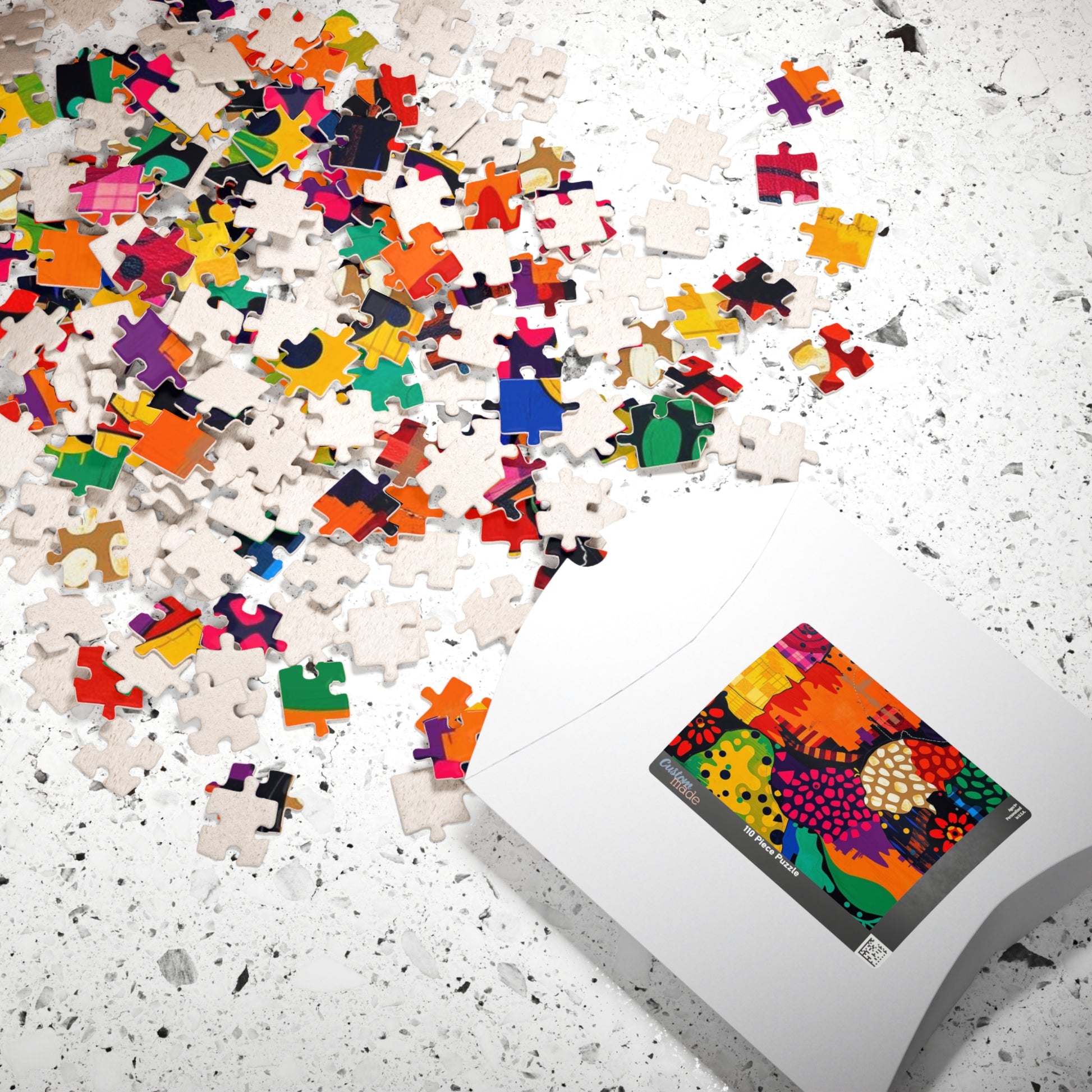 Colorful Abstract Jigsaw Puzzle - Modern Art Geometric Shapes Jigsaw Game Puzzle The Puzzle Chest