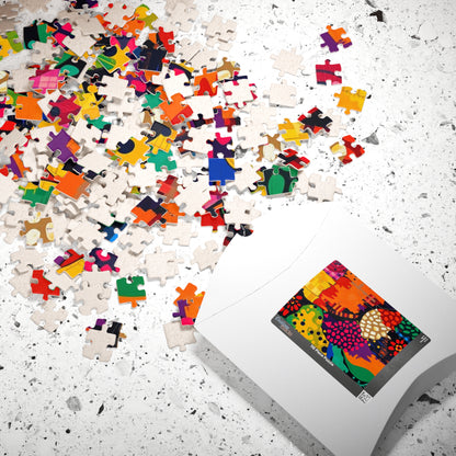 Colorful Abstract Jigsaw Puzzle - Modern Art Geometric Shapes Jigsaw Game Puzzle The Puzzle Chest