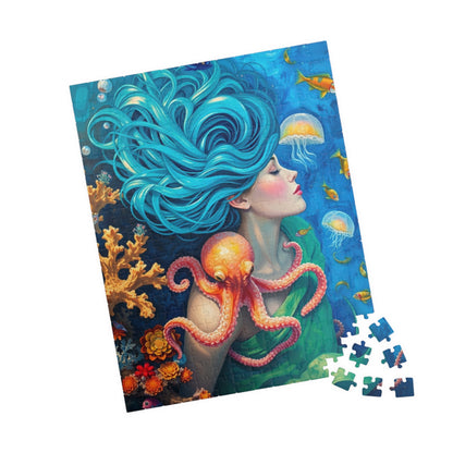 Enchanting Ocean Goddess Puzzle, 110, 252, 520, 1014-piece Jigsaw, Perfect Gift for Ocean Lover, Home Entertainment, Meditation, Game Night