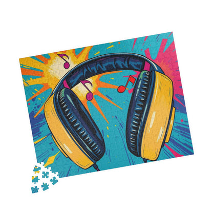 Colorful Music Headphones Puzzle - Pop Art Jigsaw Puzzle for Adult Home Entertainment, Fun Gift for Music Lovers, Birthday Gift for Friends Puzzle The Puzzle Chest