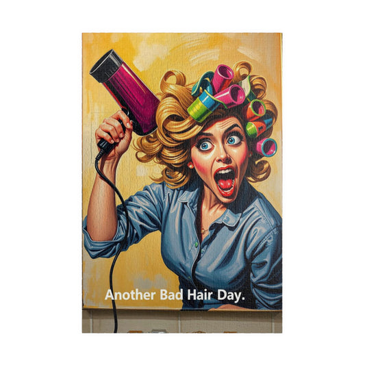 Humorous Pop Art Jigsaw Puzzle - Another Bad Hair Day Fun for Adults, Gift for Friends, Haircut Lovers, Family Game Night 1014 pcs (Vertical) Puzzle The Puzzle Chest