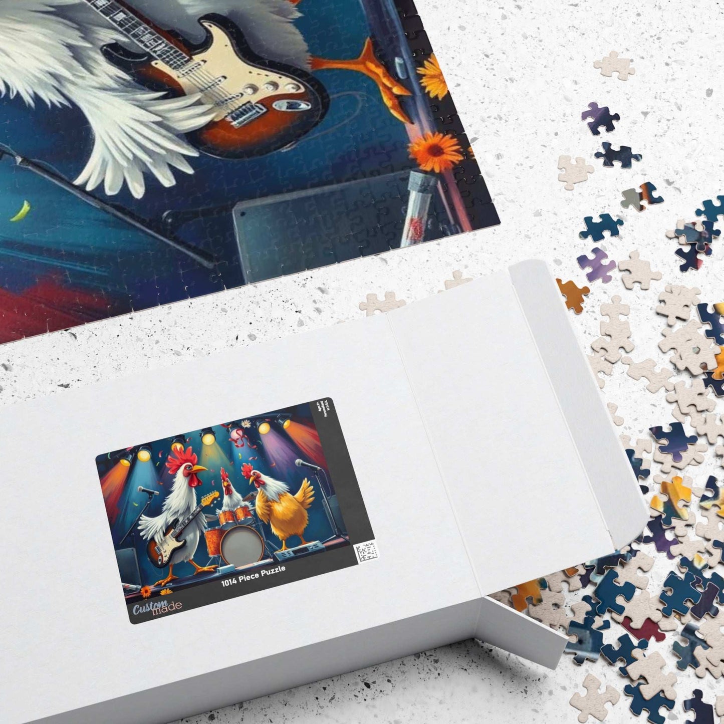 Rockin' Chicken Jigsaw Puzzle - Hilarious Gift for Music Lover Puzzle The Puzzle Chest